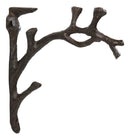 Pack of 2 Cast Iron Nature Flora Fauna Twig Branch Wall Shelf Brackets 7"H