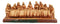 Da Vinci The Last Supper Jesus And Disciples Faux Cedar Wood 12"Long Figurine