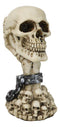 Shackled Skeleton Hand Holding Skull with LED Eyes With Morphing Skulls Figurine