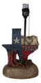 Rustic Western Patriotic I Heart Texas State Map With Cowgirl Boots Table Lamp