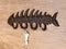 Cast Iron Rustic Fishbone Fish Bone Marine Coastal 4 Pegs Wall Hook Welcome Sign