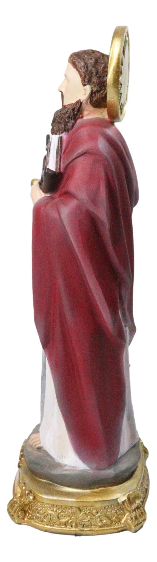 Christian Apostle Of Jesus Saint Paul Holding Sword And The Word Figurine 8"H