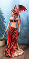 Tribal Warrior Dragon Witch Ebony Princess Meike Holding Falcata Blades Statue