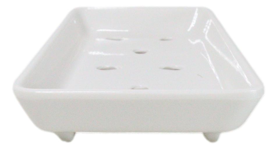 Pack Of 12 White Neta Zara Sushi Case Sashimi Plates With Drip Holes 8" By 3.75" - Ebros Gift