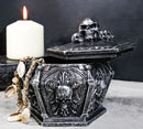 Gothic Celtic Knotwork Graveyard Skulls And Bones Hexagon Decorative Trinket Box