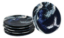The Great Wave Of Kanagawa Mount Fuji Round Appetizer Or Dessert Plates 5" D