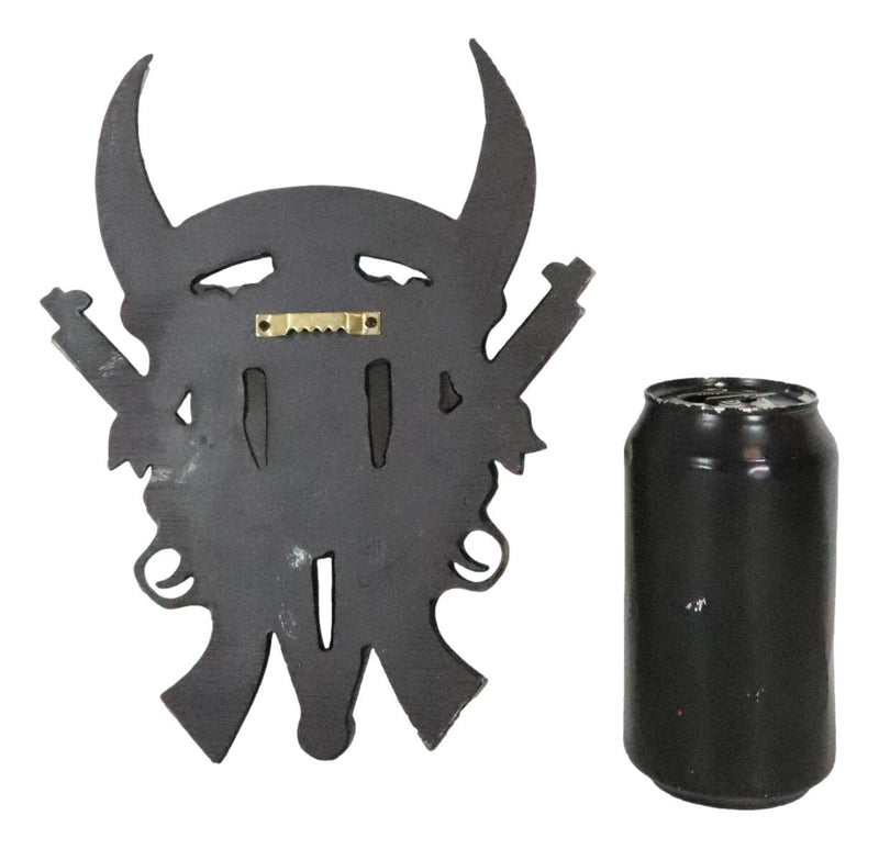 Rustic Western Texas Wild West Longhorns Dual Revolver Pistols Wall Plaque