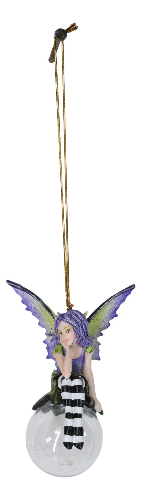 Dulcibelle Lavender Fae Bubble Rider Fairy Ornament Amy Brown Holiday Collection