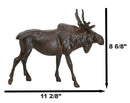 Cast Iron Large Emperor Stag Elk Bull Moose In Bronze Finish Figurine 11.25"L - Ebros Gift
