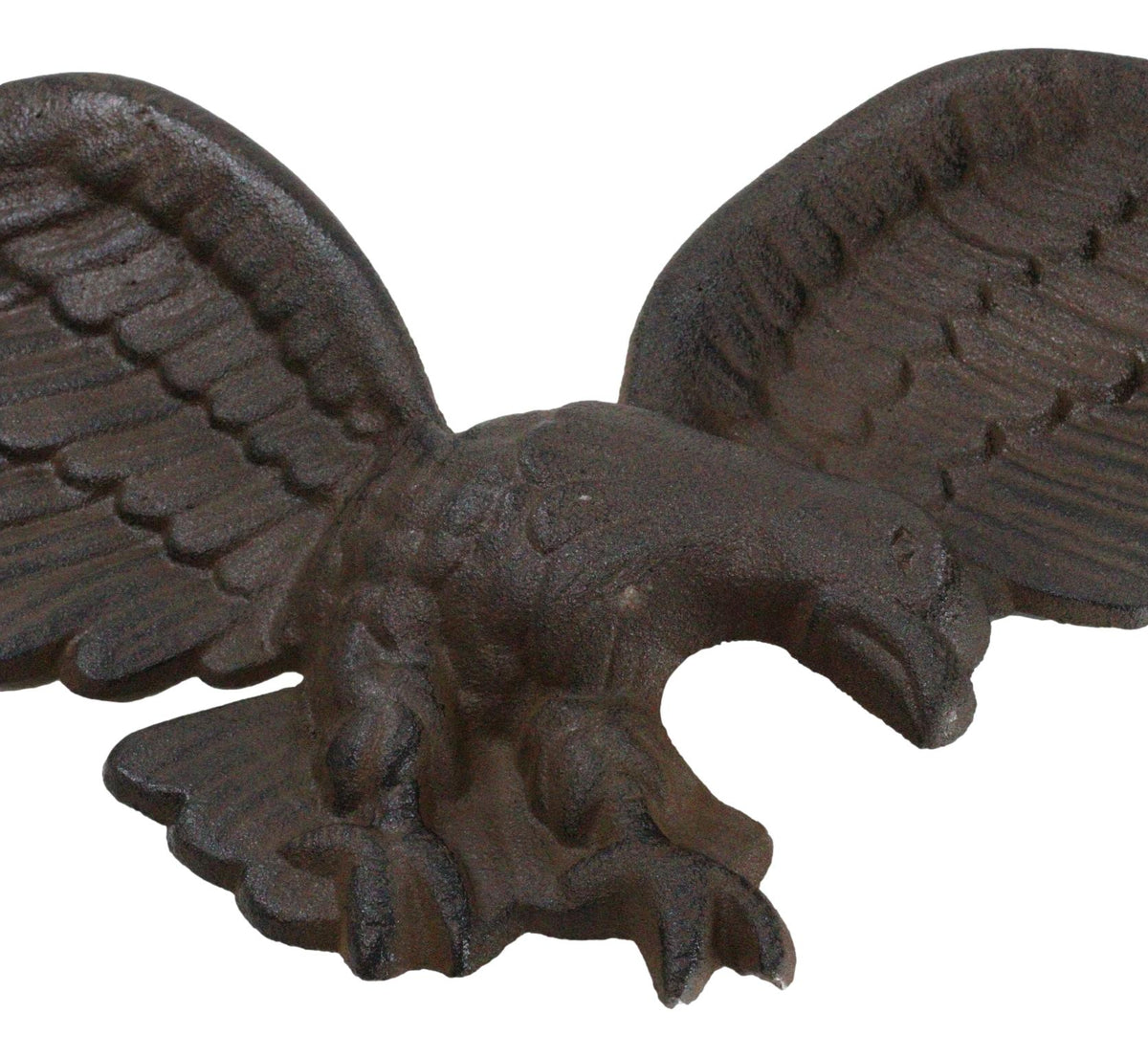 Cast Iron Patriotic American Bald Eagle With Open Wings Wall Decor Plaque 21"L