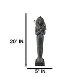 Ancient Egyptian Pharaoh Sarcophagus Mummy With Crook and Flail Figurine 16"H