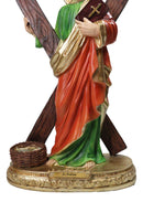 Apostle Disciple Of Jesus Saint Andrew With Saltire Cross Figurine 12" Series