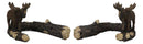 Set of 2 Rustic Western Bull Moose On Branch Drapery Curtain Holdback Tie Back