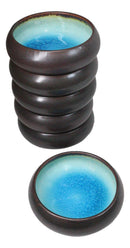Pack Of 6 Blue Sky Aozora Kannyu Blue Sky Porcelain Banchan Deep Dish 4" D 5oz