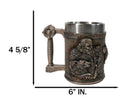 Norse Viking Berserker Warrior With Wolf Shield And Axe Coffee Tankard Mug 16oz