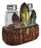 Southwestern Native American Indian Eagle Feathers Glass Salt Pepper Shakers Set