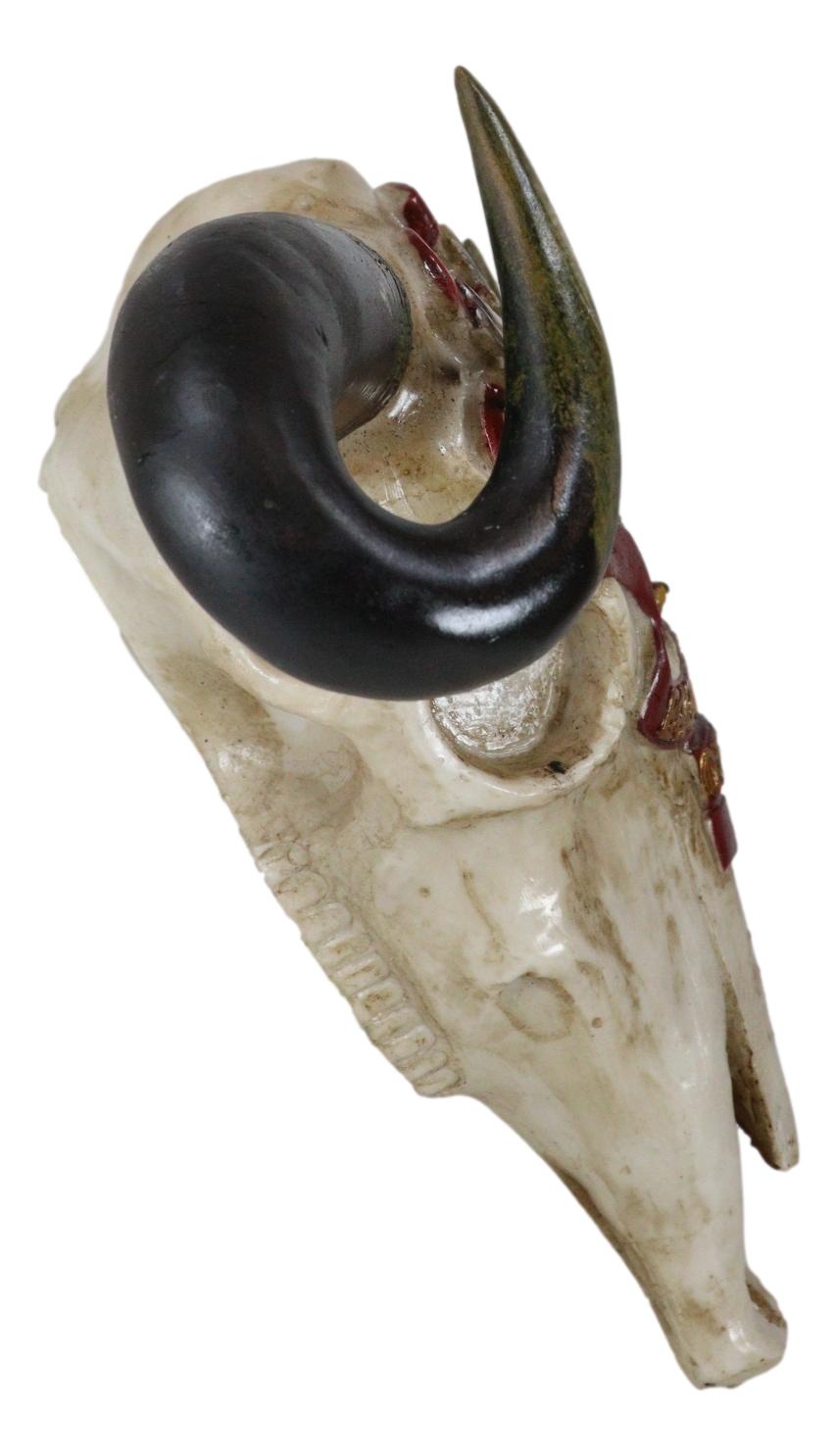 Rustic Western Cow Skull With Bald Eagle American Flag Spirit Of USA Wall Decor
