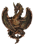 Fantasy Blood Auctor Dragon Masque Ornament On Pole Stand Or Wall Sculpture