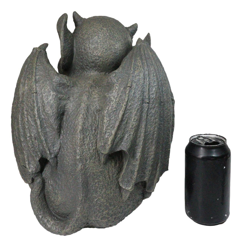 Gothic Stoic Warrior Notre Dame Gargoyle Shield Bearer Chimera Figurine 12"H