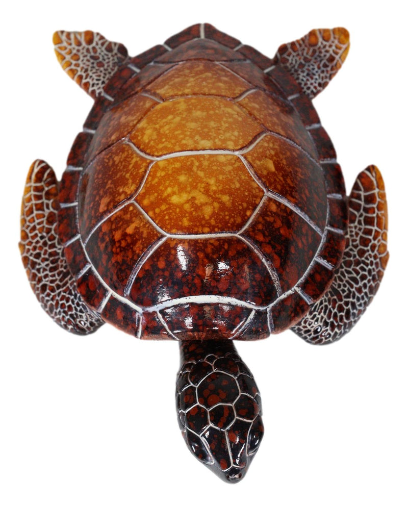 Nautical Ocean Red Giant Sea Turtle Swimming Bobblehead Figurine Tortoise