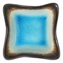 Set Of 6 Blue Sky Aozora Kannyu Ceramic Wavy Square Shaped Sauce Dishes 2.75"