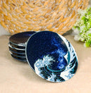The Great Wave Of Kanagawa Mount Fuji Round Appetizer Or Dessert Plates 5" D