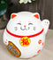 Japanese Lucky Charm Beckoning Cat Fat Maneki Neko Money Coin Bank Figurine