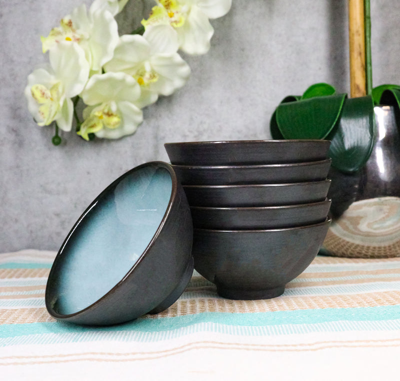 Pack Of 6 Blue Sky Seikai Collection Small Rice Soup Appetizer Bowls 10oz