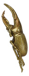 Medium Gold Resin Hercules Rhinoceros Beetle Wall Decor Or Tabletop Figurine