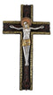 Catholic Tooled Gold Silver Abstract Passion Of Jesus Christ Crucifix Wall Cross