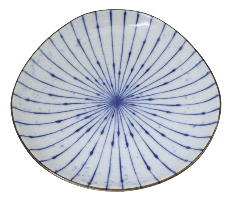 Pack Of 6 Fubuki Tokusa Made In Japan Round Flair Appetizer Shallow Bowls Plates
