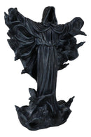 The Dark Lord Boogeyman Black Death Grim Reaper With Raven Crows Figurine