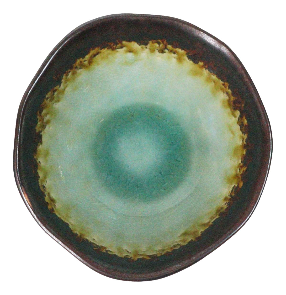 Pack Of 6 Crackle Green Midori Kannyu Ceramic Medium Soup Donburi Bowls 20oz