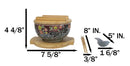 Maroon Tombo Dragonfly Donburi Ramen Bowl With Lid Trivet Spoon Chopsticks Set