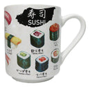 Japanese Icons Colorful Sushi Sashimi Rolls Textured Ergonomic Mug Cup 11oz