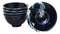 Set Of 5 Blue Japanese Hokusai Great Wave Porcelain Soup Rice Dessert Bowls 10oz
