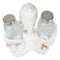 Antique White Nautical Marine Cephalopod Octopus Salt Pepper Shakers Holder Set