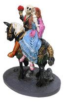 Day Of The Dead Our Special Day Skeleton Mariachi Couple On Black Horse Figurine