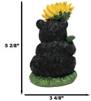 Backwoods Buddies Black Bear with Sunflower Figurine Rustic Woodland Accent