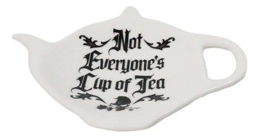 Pack Of 2 Wicca Not Everyone's Cup Of Tea Ceramic Tea Spoon Or Bag Holder Plates