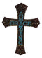 18"H Rustic Western Faux Wooden Amazing Grace Scrollwork Decorative Wall Cross