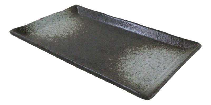 Pack Of 5 Grey Tone Hakumu Ceramic Collection Rectangular Sushi Plates 7.75" L