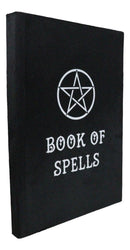 The Book Of Spells Pentagram Circle A5 Lined Pages Velvet Cover Journal Book