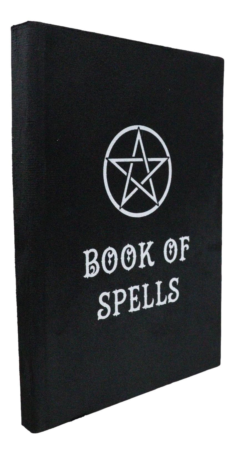 The Book Of Spells Pentagram Circle A5 Lined Pages Velvet Cover Journal Book