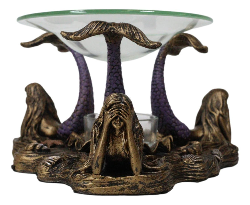 See Hear Speak No Evil 3 Sirens Mermaids Of The Cove Candle Heat Oil Warmer