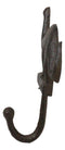 Pack Of 3 Cast Iron Rustic Jurassic Long Neck Brachiosaurus Dinosaur Wall Hooks
