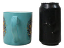 Blue Vishuddha Throat Chakra Zen Flower Of Life Mandala Circle Ceramic Mug Cup