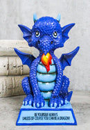 Ocean Blue Koan Cartoon Dragon Figurine Be Yourself Unless You Can Be A Dragon!