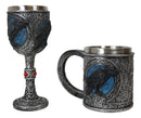 Ebros Moonlight Raven Crow With Celtic Tribal Tattoo Wine Goblet And Mug Set