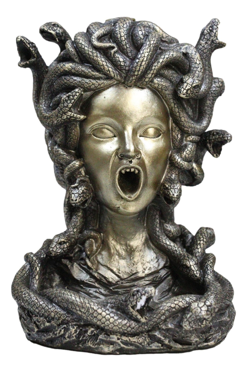 Greek Goddess Medusa with Snake Hairs Backflow Incense Cone Burner Figurine